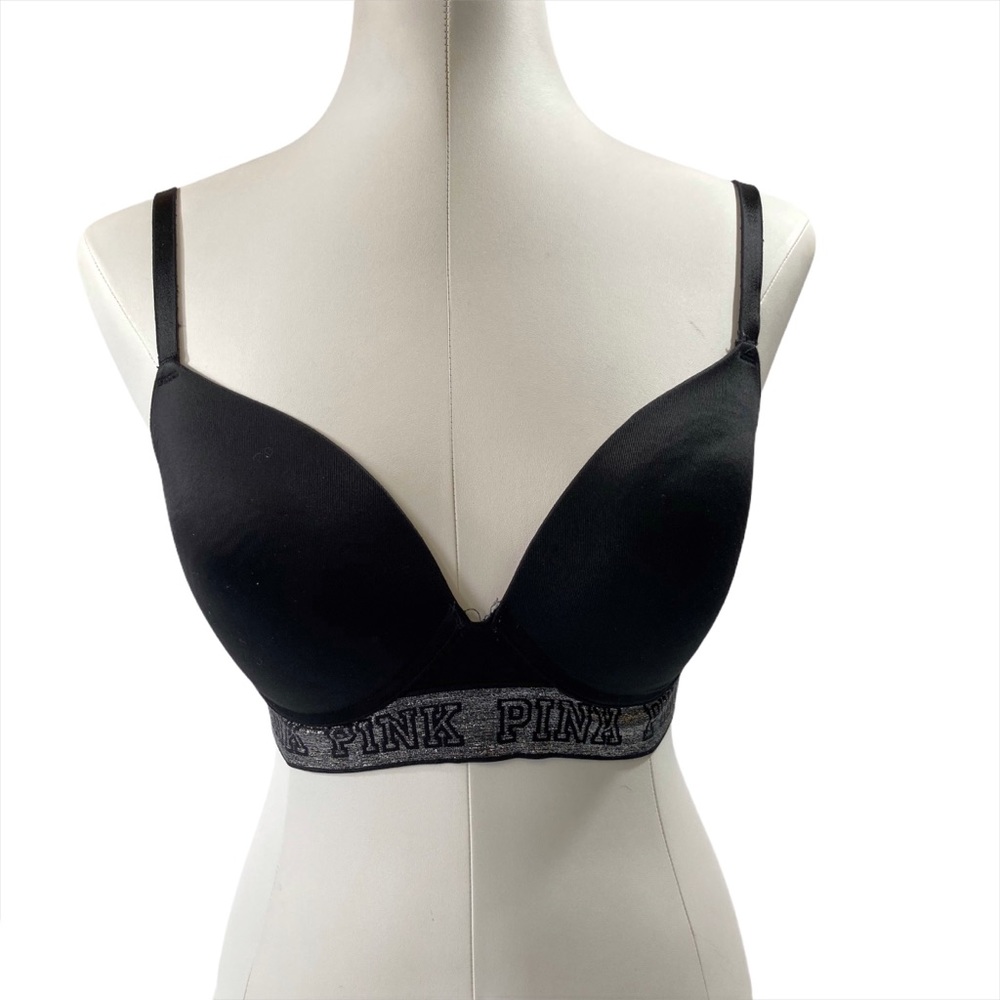 Victoria’s Secret PINK Bra Wear Everywhere 32DD Black VS